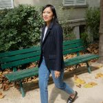 Veste Rosalind marine rayures tennis 32
