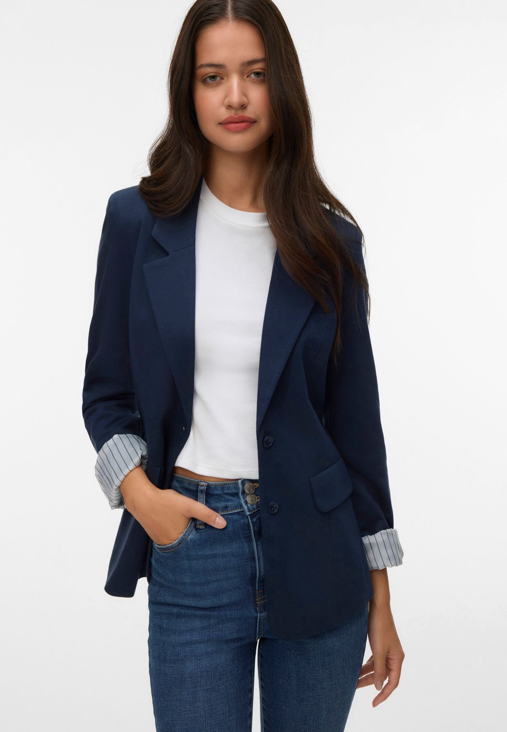 blazer-bleu-marine-femme-640znf-1.jpg Vero Moda Blazer navy blazer/denim bleu foncé ZALANDO.FR – Image 1