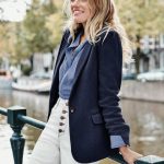 13 meilleures idées sur blazer bleu marine | mode femme 50 ans, mode femme tendance, tenue blazer bleu