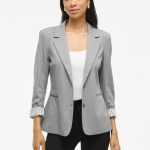 VILA VISAGA L/S JERSEY BLAZER/4/KA Blazer light grey melange/gris clair ZALANDO.FR