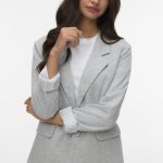 Vero Moda Blazer light grey melange/gris clair ZALANDO.FR