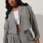 LIMITED COLLECTION Blazer Gris Court Manches Longues | Yours Clothing
