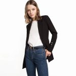Blazer noir slim pour femme coupe classique cintré