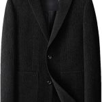 Blazer pour homme Automne et hiver Noir Couleur unie Coton rembourré Chaud Veste de costume pour jeunes hommes, Noir , XXL : Amazon.fr: Mode