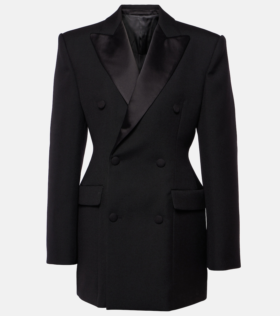 blazer-noir-963hsg-1.jpg Robe blazer en laine en noir – Wardrobe NYC | Mytheresa – Image 1