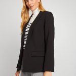 Veste blazer mi longue noir