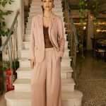Veste blazer oversize texturé Maria Creased, old pink | Freeman T. Porter