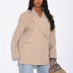 Blazer oversize à fentes sur les côtés