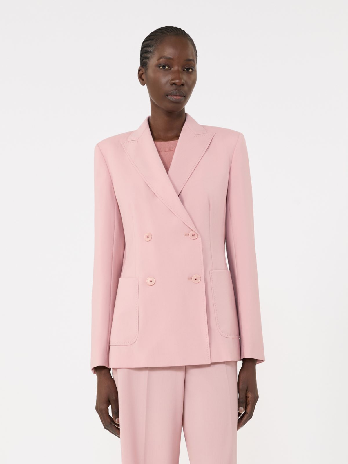 blazer-rose-037yeu-1.jpg Blazer à double boutonnage en laine stretch VIEUX ROSE – Image 1