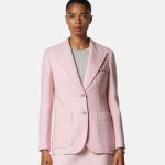 Blazer en tweed de crêpe Rose | VERSACE FR