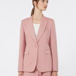 Blazer en toile de coton et lin VIEUX ROSE