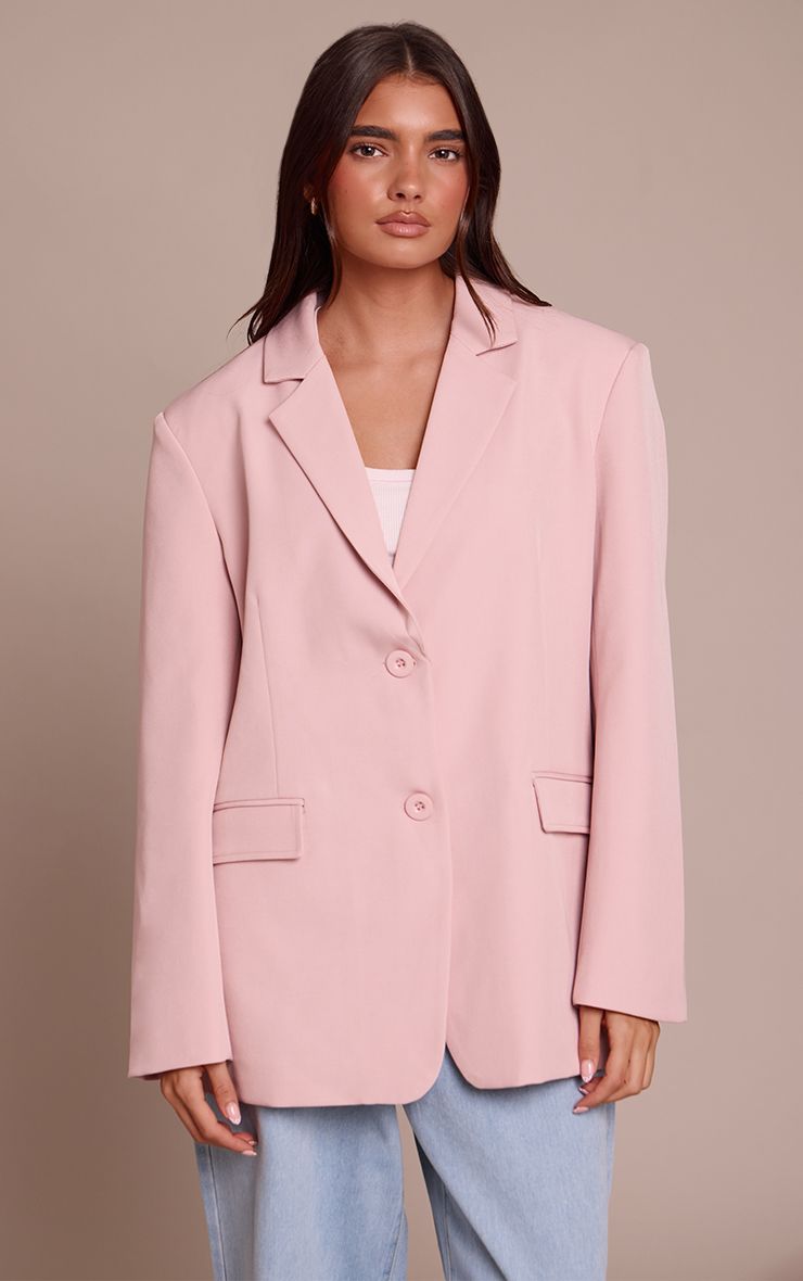 blazer-rose-581wth-1.jpg Pink Blazer Oversize | PrettyLittleThing FR – Image 1