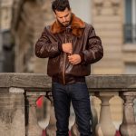 Blouson Aviateur Roland homme marron Fourré