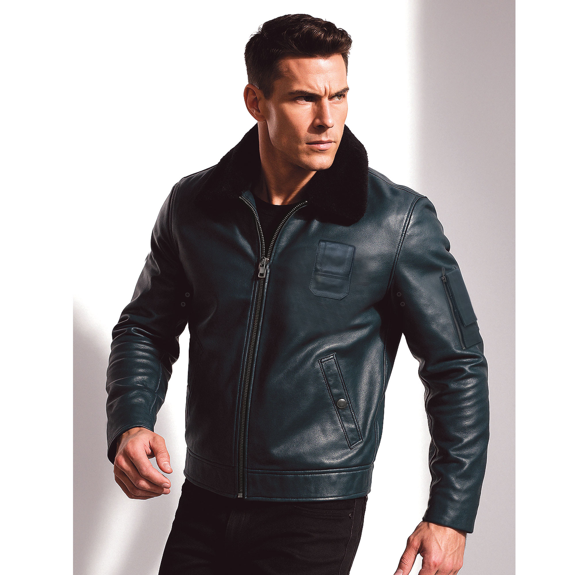 blouson-aviateur-690ayp-1.jpg Blouson pilote en cuir 36 A 60 L 52/54 – Image 1