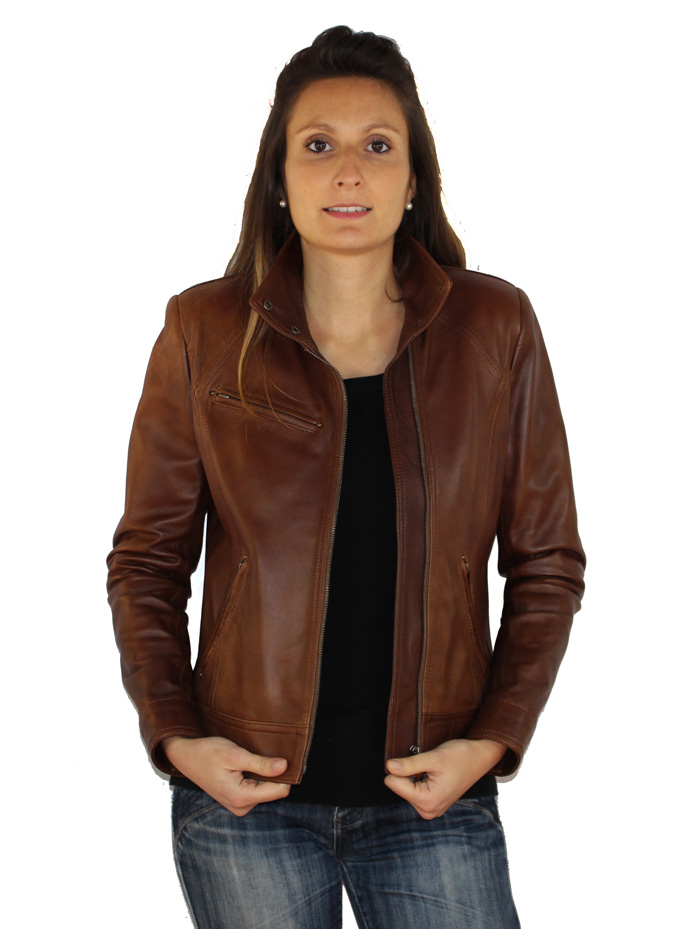 blouson-cuir-femme-252oxm-1.jpg blouson cuir marron pour femme – Image 1
