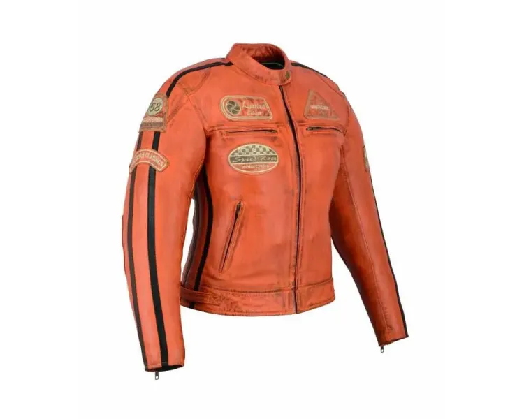 blouson-cuir-femme-370swv.webp Blouson Moto Femme Orange – Image 1
