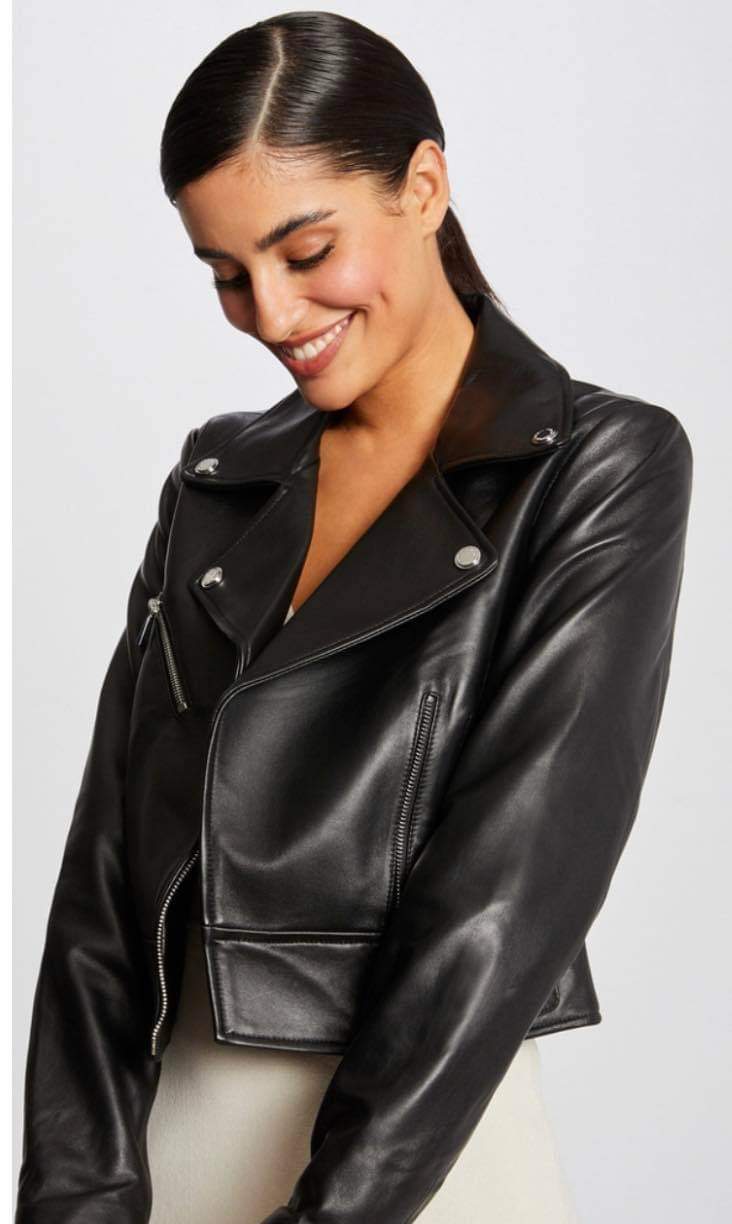 blouson-cuir-femme-639ffk-1.jpg Blouson cuir noir biker femme BOUTIQUE CAPRICES – Image 1
