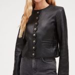 Blouson cuir lisse pour femme | Claudie Pierlot