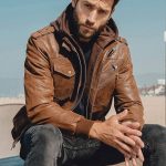 FLAVOR Veste en Cuir véritable Homme à Capuche (S, Marron) : Amazon.fr: Mode
