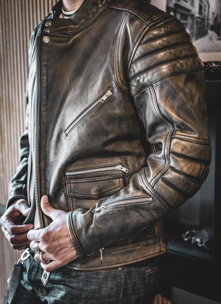 blouson-cuir-homme-503sou-1.jpg Motard Veste Cuir Hommes En Cuir Homme Veste De Motard Style Blouson Cuir Moto Motard Veste – Image 1