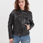 Wartbugy Blouson moto vintage femme