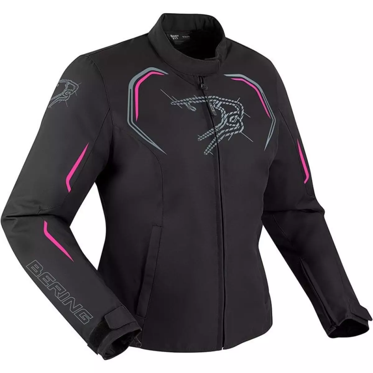 blouson-moto-femme-328zbj.webp Blouson Femme Bering Lady Dundy Noir Rose – Image 1