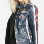 veste moto femme