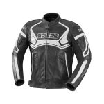 IXS blouson moto HYPE cuir homme SPORT toutes saisons noir blanc PROMO