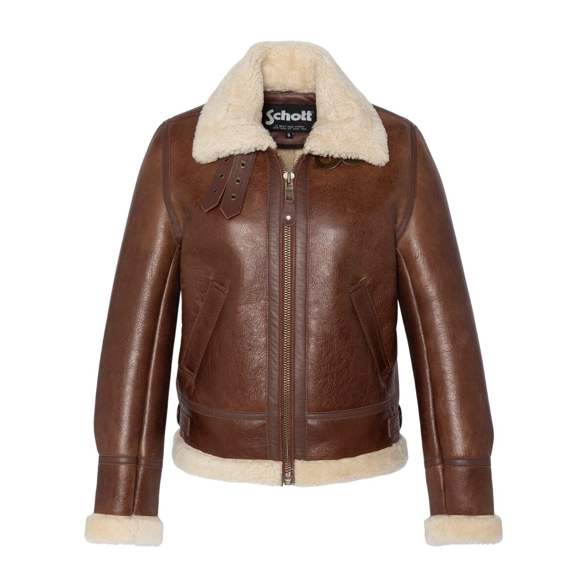 bombardier-femme-813xyk-1.jpg Blouson bombardier femme en cuir Ref 25781 Moka L – Image 1