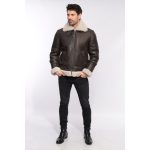 Blouson bombardier homme Schott LC 1259 marron