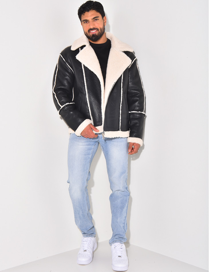 bombardier-homme-594vln-1.jpg BOMBARDIER HOMME A FOURRURE – Image 1
