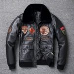 Blouson bombardier noir (cuir)