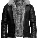 Hommes B3 Bombardier Véritable Veste en Cuir Aviateur ， Moelleuse À Manches Longues Épais Manteau Mouton Aviateur Jeste en Cuir Réel pour Voyager, ...
