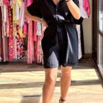 Combinaison short noire Kola – Taille unique 36 à 40 | Madame Le Shop