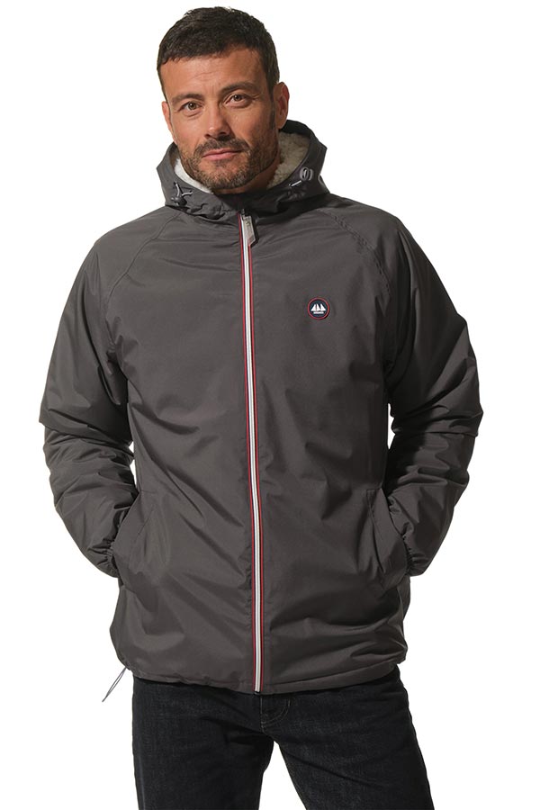 coupe-vent-homme-076pot-1.jpg Coupe vent homme court à capuche, coutures étanches et tissu déperlant et respirant ANTOINE – Image 1