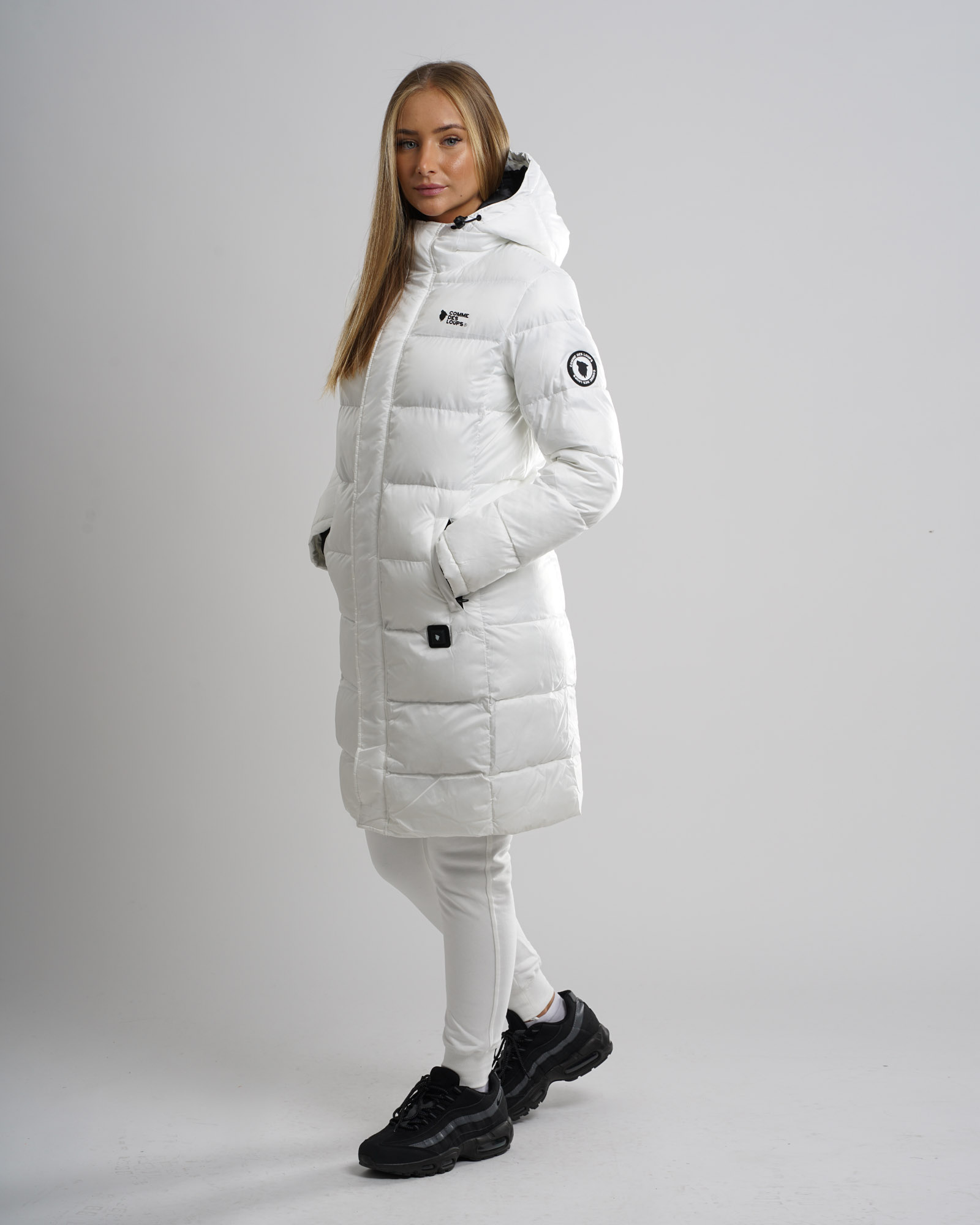doudoune-blanche-387wtt-1.jpg Doudoune Chauffante Longue Pékin Blanche | COMME DES LOUPS – Image 1