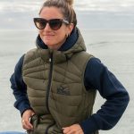 Doudoune Femme sans manche à capuche Bleu marine
