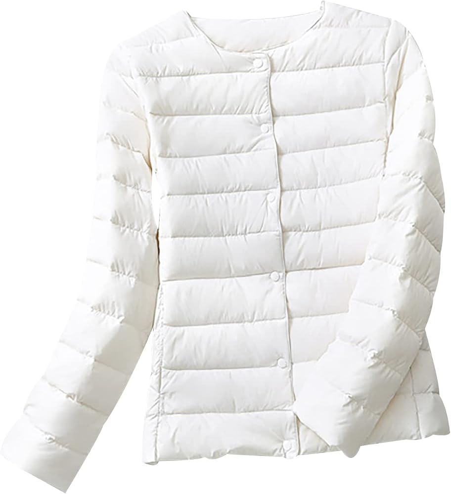 doudoune-fine-femme-109qcw-1.jpg Doudoune Légère Femme Fine Hiver Packable Puffer Jacket Veste Matelassée Blouson Grande Taille Parka Duvet Plume Ultralight Imperméable Blanc M : Amazon.fr: Mode – Image 1