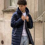 Laura Jo Doudoune homme longue imperméable et réversible matelassé bleu marine – Le Petit Placard