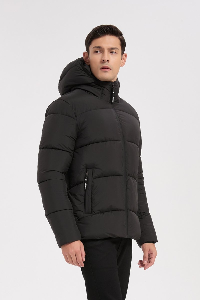 doudoune-noir-458idq-1.jpg Doudoune noir homme à capuche FRANCK – Image 1