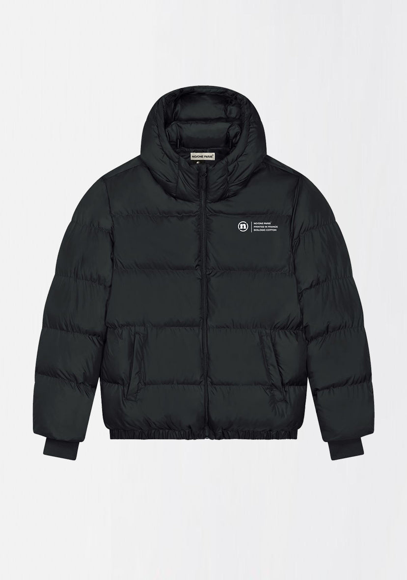 doudoune-noir-714hwu-1.jpg DOUDOUNE NOIRE COURTE "THE LABEL" – NO/ONE Paris – Image 1