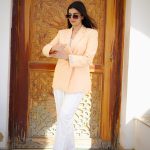 Ensemble blazer Lolan orangé & pantalon