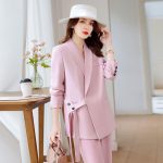 Acheter Costume deux pièces élégant et professionnel de haute qualité pour femme.: Ensemble blazer sophistiqué unique et pantalon large | Joom