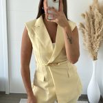 Ensemble Blazer Et Short Jaune S : 34/36