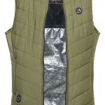 Gilet chauffant Femme ProHunt Hybride Kaki – 3 zones, batterie 10 000 mAh | Made in Chasse