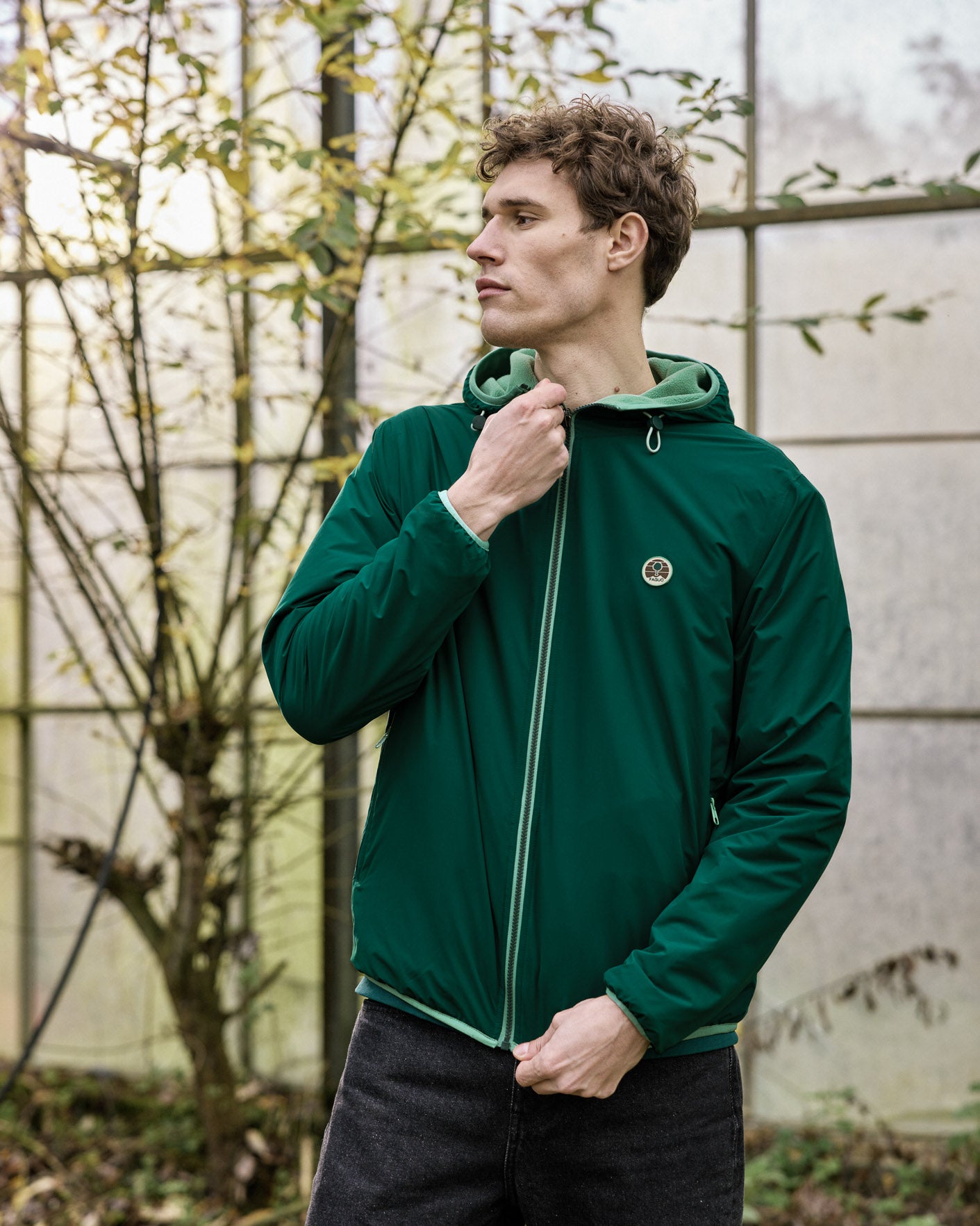 impermeable-069tqn.jpg Veste imperméable vert sapin CARNOET WARM – Image 1