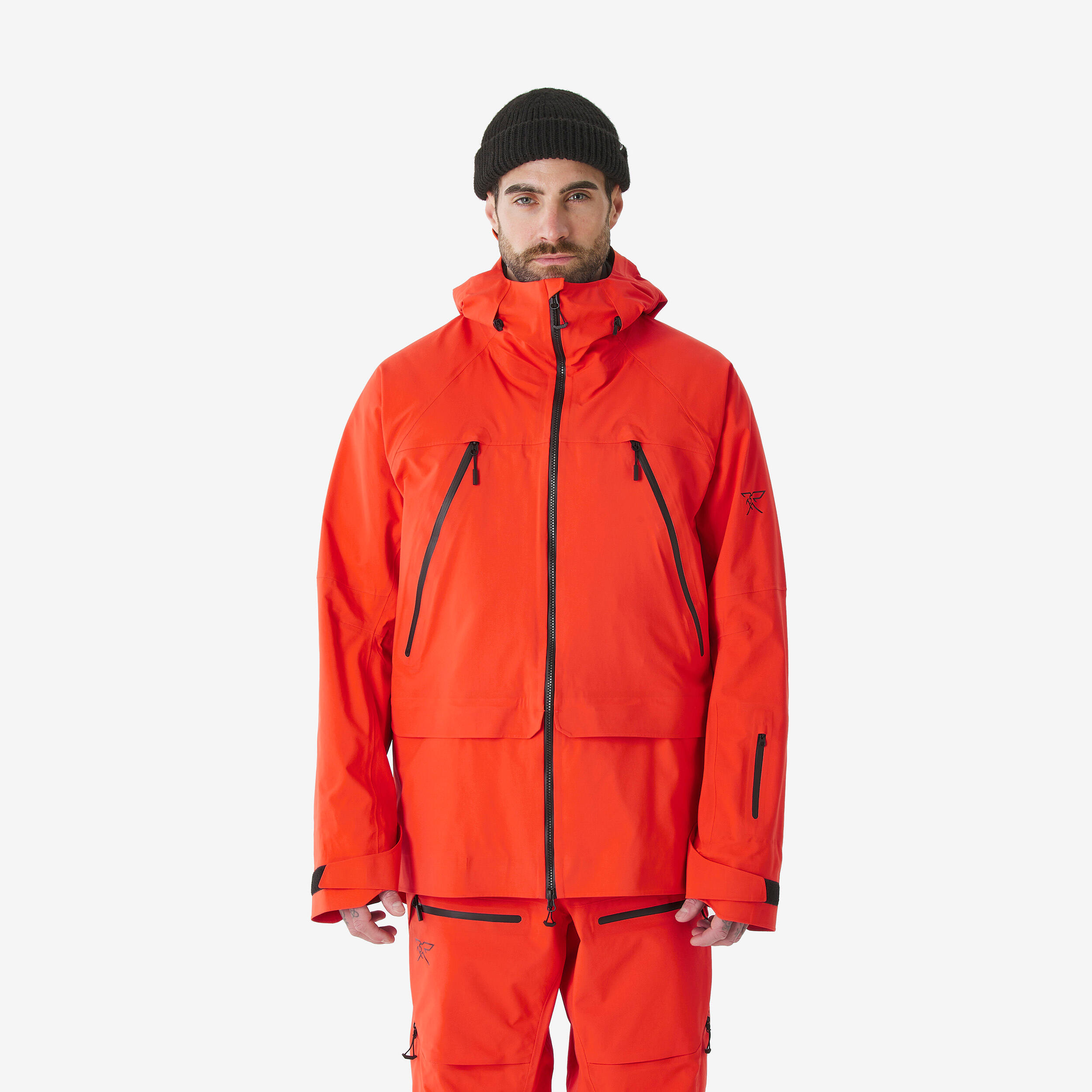 manteau-de-ski-939upx-1.jpg Veste de ski freeride imperméable homme, FR900 orange – Image 1