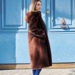 OCEANE Manteau Long Fausse Fourrure | Giovanni Paris