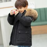 Nemopter Enfant Garçon Veste d'hiver Chaud Manteau Mi Longue Doudoune à capuche Fourrure Jacket : Amazon.fr: Mode