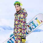 MU Veste de ski imperméable pour femme Veste de ski de montagne pour femme Manteau de snowboard coupe vent imperméable Veste de pluie Dames Hiver ...